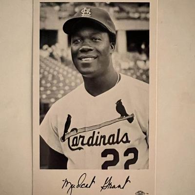 Mudcat Grant facsimile signed photo. 3x5 inches