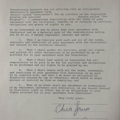 Chris Jones signed contract