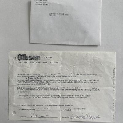 Connie Mack signed 1947 Gibson photography contract