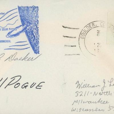 NASA Robert B. Doeker and Bill Pogue signed First Day Cover