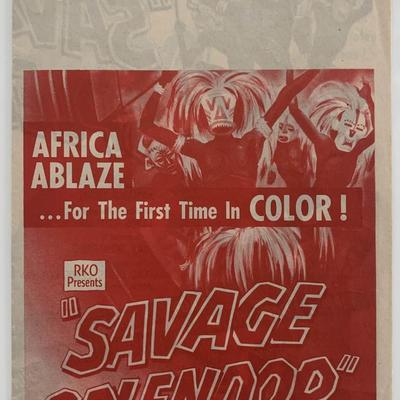 Savage Splendor unsigned promo flier