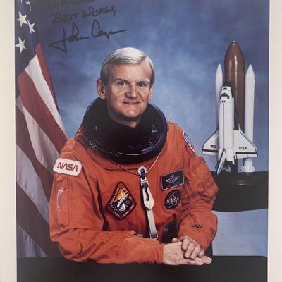 Astronaut John Casper signed official NASA photo