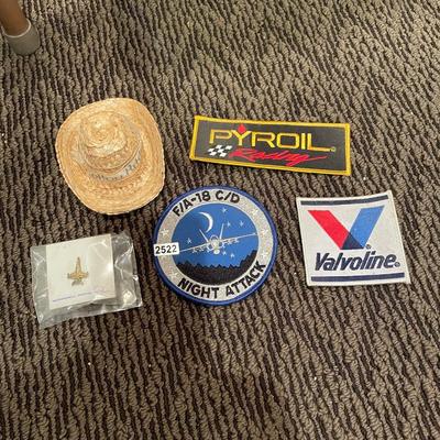 Patches,pin and a hat