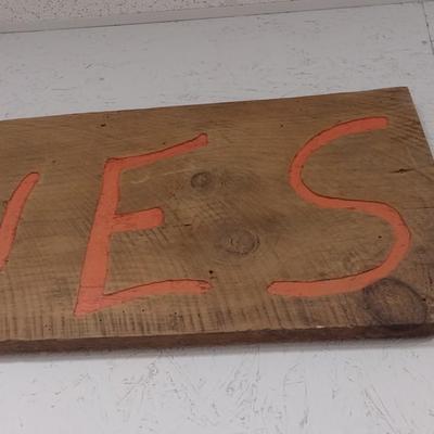Rustic 8' Rough Sawn Wood Retail Antique Sign