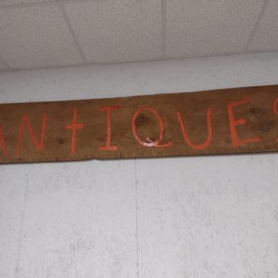 Rustic 8' Rough Sawn Wood Retail Antique Sign