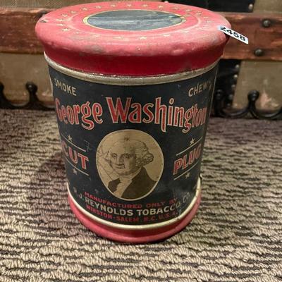 George Washington tobacco tin