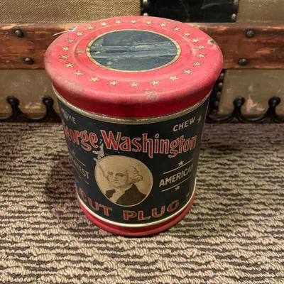 George Washington tobacco tin