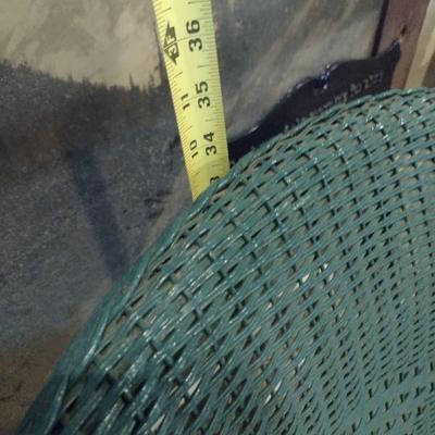 Three Piece Vintage Wicker Patio Chair Set