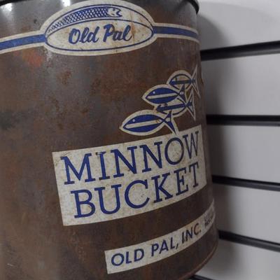 Vintage Metal Old Pal Minnow Bucket