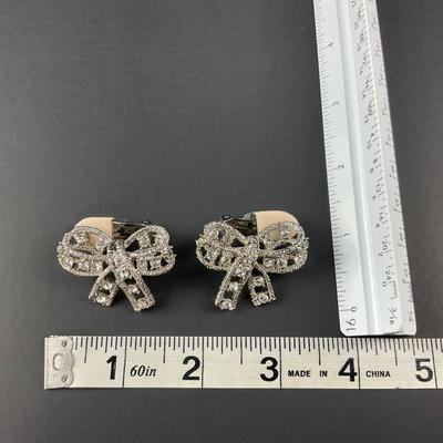-4- ARNOLD SCAASI | Vintage Bow Clip Earrings | Marked