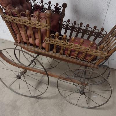 Antique Stick and Ball Design Doll or Baby Buggy