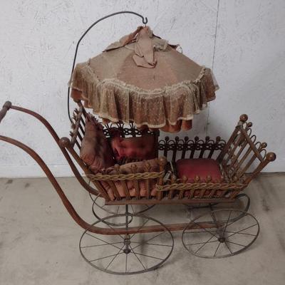 Antique Stick and Ball Design Doll or Baby Buggy
