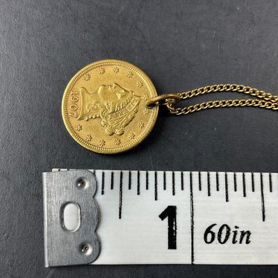 -8- GOLD | Liberty Head 2 1/2 Dollar Gold Coin Pendant