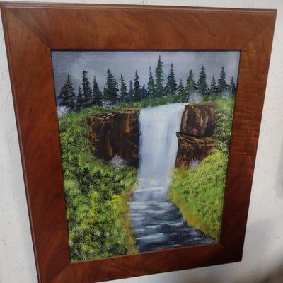 Framed Original Art Waterfall