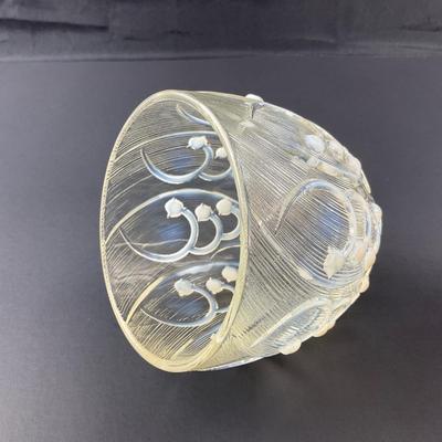 -12- FENTON | Opalescent White Lily Of The Valley Fairy Lamp | Marked