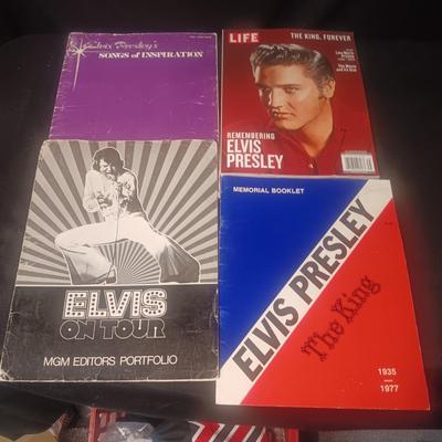 ELVIS SONGS SHEET MUSIC, MEMORIAL BOOK AND MAGAZINE