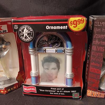 3 ELVIS ORNAMENTS