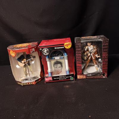 3 ELVIS ORNAMENTS