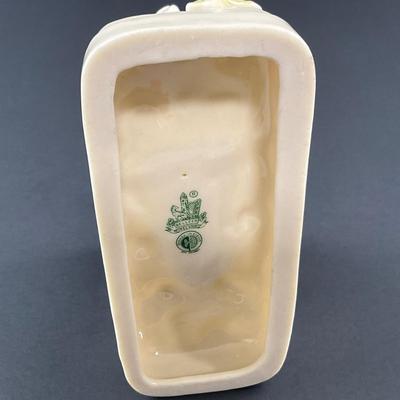 -14- BELLEEK | Vintage Porcelain Seahorse Cornucopia Vase | 6th Mark