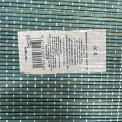 Plastic Bamboo like Placemats - teal green