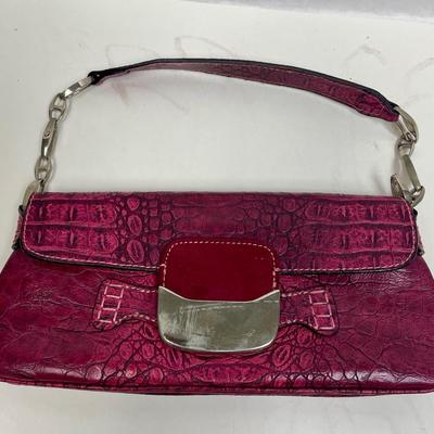Fushia Colored Small Handbag Clutch - good used condition
