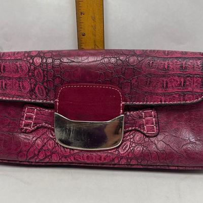 Fushia Colored Small Handbag Clutch - good used condition