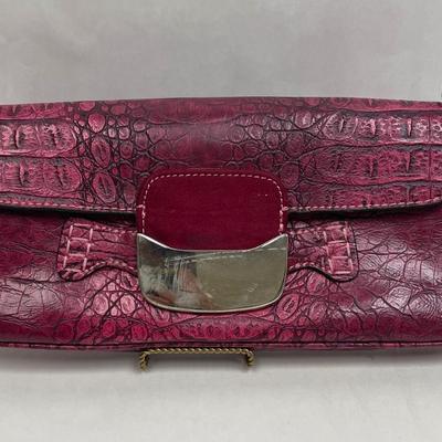 Fushia Colored Small Handbag Clutch - good used condition