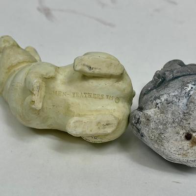 Pig Lot #1 - (7) Stone, Clay, Resin, Mt. Saint Helen's Ash, etc Figurine Small Statue - Pigs Piggies Piglet Hallmark Beck