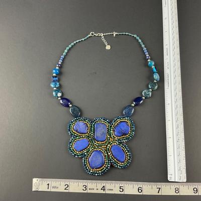 -22- COSTUME | Nakamol Art Piece Necklace | Marked