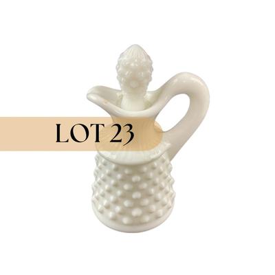 -23- FENTON | Milk Glass Hobnail Cruet