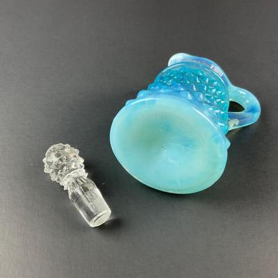 -24- FENTON | Blue Opalescent Hobnail Cruet