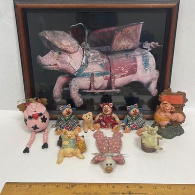 Pig Lot #3 - Flying Pig print Pig soft-body Figurines, other figurines Piggies Pig Piggy