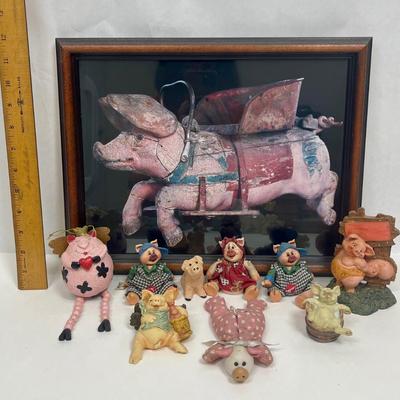 Pig Lot #3 - Flying Pig print Pig soft-body Figurines, other figurines Piggies Pig Piggy