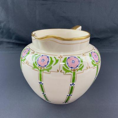 -27- ART DECO | 1900’s-1930’s Lenox & Belleek American Hand Painted Pitcher | Marked