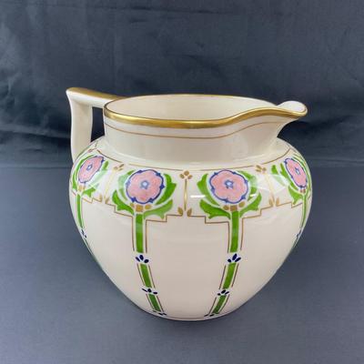 -27- ART DECO | 1900’s-1930’s Lenox & Belleek American Hand Painted Pitcher | Marked