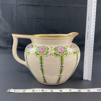 -27- ART DECO | 1900’s-1930’s Lenox & Belleek American Hand Painted Pitcher | Marked