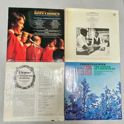 Vintage Vinyl Record Album Lot - Choir Boys, Johnny Mathis, Andy Williams Christmas Music
