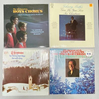 Vintage Vinyl Record Album Lot - Choir Boys, Johnny Mathis, Andy Williams Christmas Music