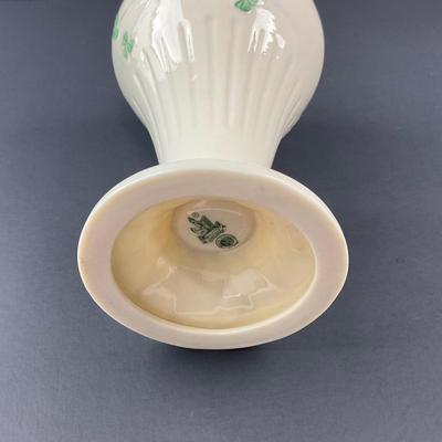 -28- BELLEEK | Pierced Shamrock Vase Ireland | 6th Mark