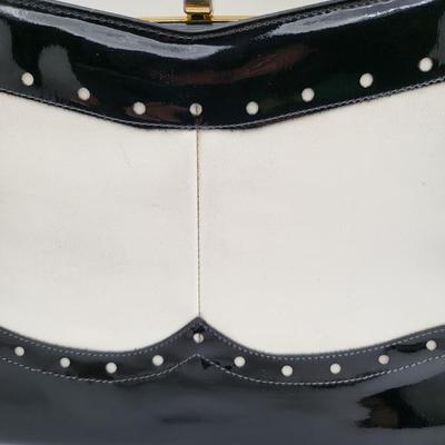 Elbief England Black & White Vintage Handbag