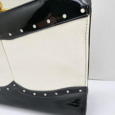 Elbief England Black & White Vintage Handbag