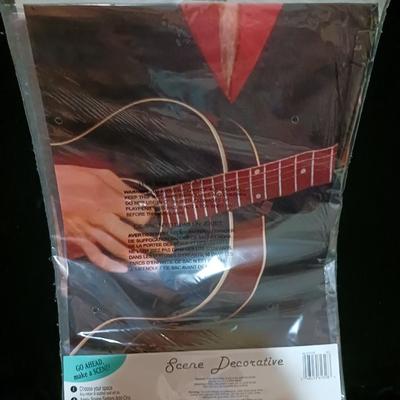 ELVIS HEAD MASK AND 2 ELVIS 5 FOOT DECORATIONS