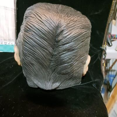 ELVIS HEAD MASK AND 2 ELVIS 5 FOOT DECORATIONS