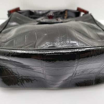 Vintage Marshall Field & Company Black Croc Handbag