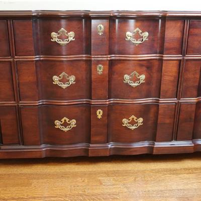 Henderon Solid Mahogany Block Front Triple Dresser (see details)
