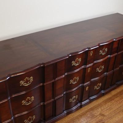 Henderon Solid Mahogany Block Front Triple Dresser (see details)