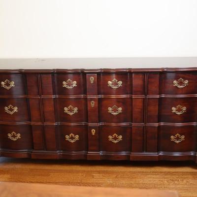 Henderon Solid Mahogany Block Front Triple Dresser (see details)