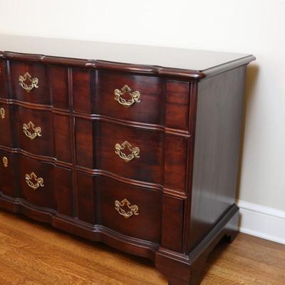 Henderon Solid Mahogany Block Front Triple Dresser (see details)