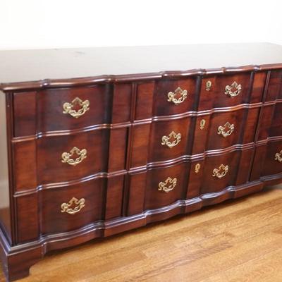 Henderon Solid Mahogany Block Front Triple Dresser (see details)