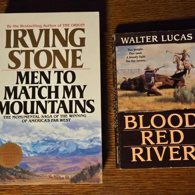 'Men to Match my Mountains' and 'Blood Red River' Books